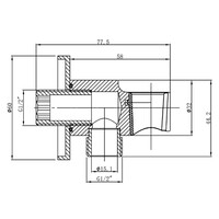 Wandaansluitbocht Wiesbaden Nala Met Handdouchehouder Rond 1/2" Geborsteld Messing