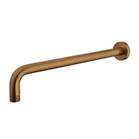 Douchearm Rond Gebogen Caral Wiesbaden Met Muurbevestiging 35 cm Geborsteld Brons Koper