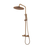 Opbouw Thermostatische Regendoucheset Wiesbaden Caral Geborsteld Brons Koper