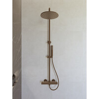 Opbouw Thermostatische Regendoucheset Wiesbaden Caral Geborsteld Brons Koper