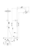 Opbouw Thermostatische Regendoucheset Wiesbaden Caral Geborsteld Brons Koper