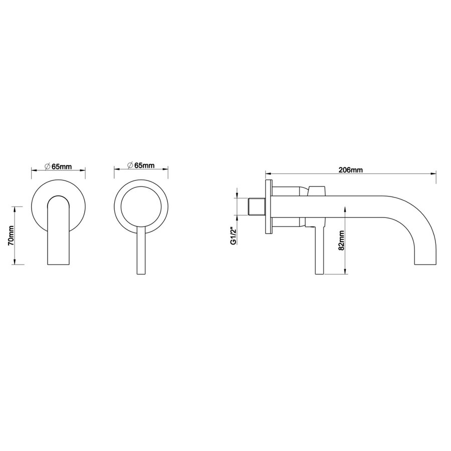 Afbouwdeel Eenhendel Wiesbaden Caral Wastafelkraan Met Coldstart Geborsteld Brons Koper