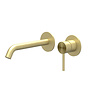 IVY Inbouw Wastafelmengkraan IVY Concord 2-gats Coldstart RVS316 Geborsteld Mat Goud PVD