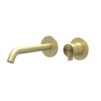 Inbouw Wastafelmengkraan IVY Tribe 2-gats Coldstart RVS316 Geborsteld Mat Goud PVD