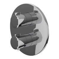 Afbouwdeel IVY Pact Inbouwthermostaat Stop-Omstel Met Rond Rozet Chroom