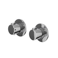 Afbouwdeel IVY Pact Inbouwthermostaat 2-weg Stop-Omstel Met Rond Rozet Chroom