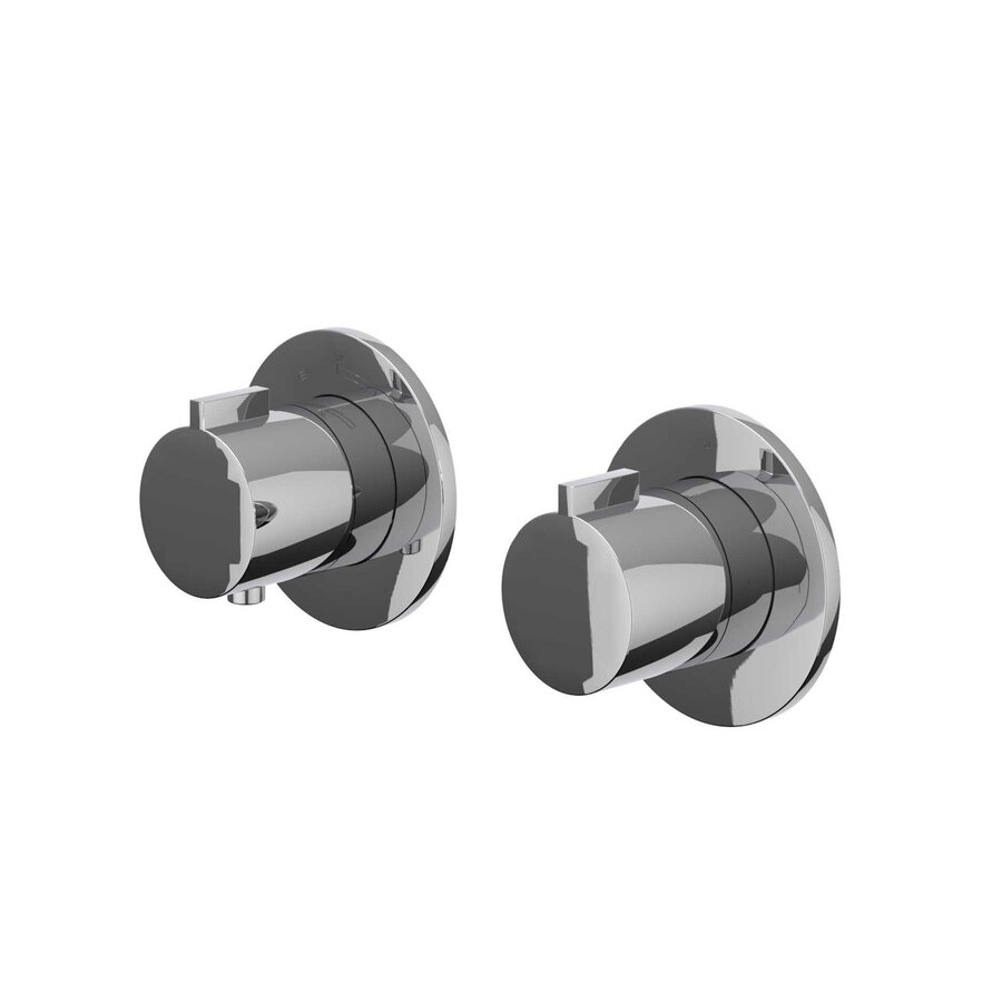 Afbouwdeel IVY Pact Inbouwthermostaat 2-weg Stop-Omstel Met Rond Rozet Chroom