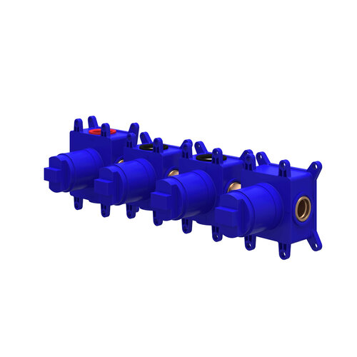 Inbouwbox IVY tbv Inbouw Thermostaat 3 Stopkranen Symmetry Donker Blauw 