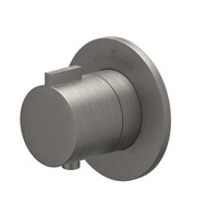 Afbouwdeel IVY Pact Inbouwthermostaat Symmetry Met Rond Rozet Geborsteld Metal Black PVD