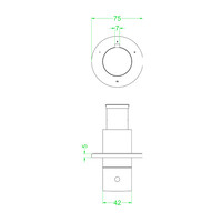 Afbouwdeel IVY Bond 3-Weg Stop-Omstel Symmetry Met Rond Rozet Geborsteld Nickel PVD