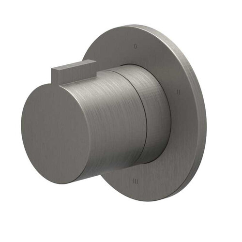 Afbouwdeel IVY Pact 3-Weg Stop-Omstel Symmetry Met Rond Rozet Geborsteld Metal Black PVD 