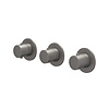 IVY Afbouwdeel IVY Bond Inbouwthermostaat 2 Stopkranen Symmetry Met Ronde Rozetten Geborsteld Metal Black PVD