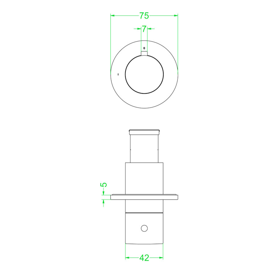 Afbouwdeel IVY Bond Flow-Through Stopkraan Symmetry Met Rond Rozet Geborsteld Nickel PVD