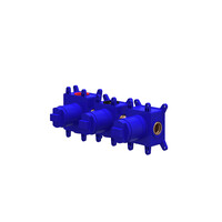 Inbouwbox IVY tbv Inbouw Thermostaat Met 2 Stopkranen Symmetry Donker Blauw