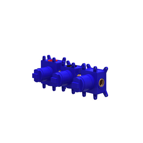 Inbouwbox IVY tbv Inbouw Thermostaat Met 2 Stopkranen Symmetry Donker Blauw 