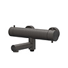 IVY Badthermostaatkraan IVY Concord Opbouw Omstel Met Draaibare Baduitloop Met Omstel RVS316 Geborsteld Carbon Black PVD