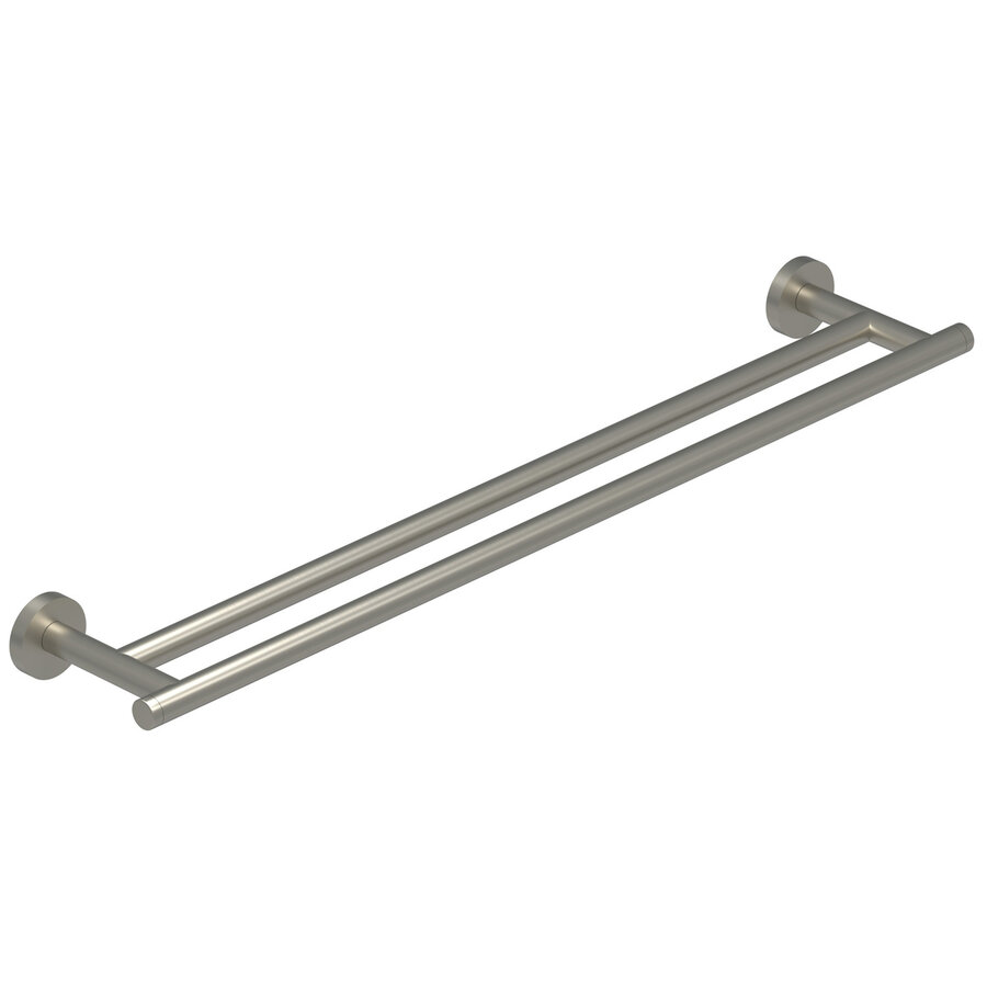 Handdoekrek IVY Dubbel Wandmodel 60 cm Geborsteld Nickel PVD