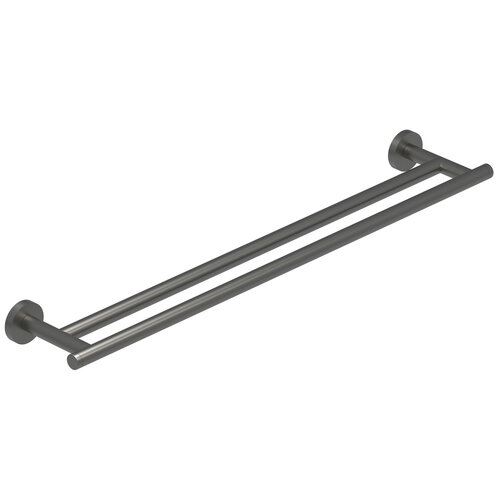 Handdoekrek IVY Dubbel Wandmodel 60 cm Geborsteld Metal Black PVD 
