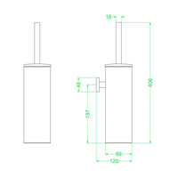 Toiletborstelgarnituur IVY Wandmodel Geborsteld Nickel PVD