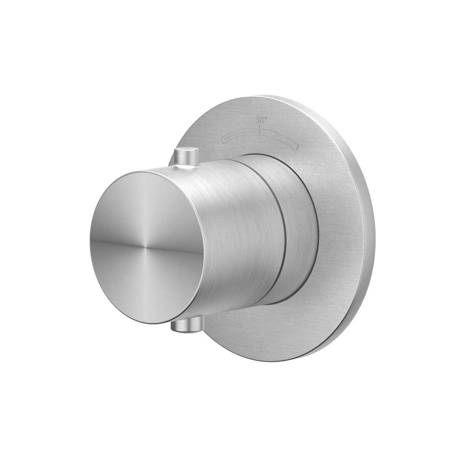 Afbouwdeel IVY Concord Inbouw Stopkraan Symmetry Met Rond Rozet Geborsteld RVS316