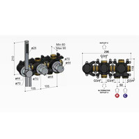 Inbouwdeel Hotbath Thermostaat Met 2-weg stop-omstel Met Handdouche Houder