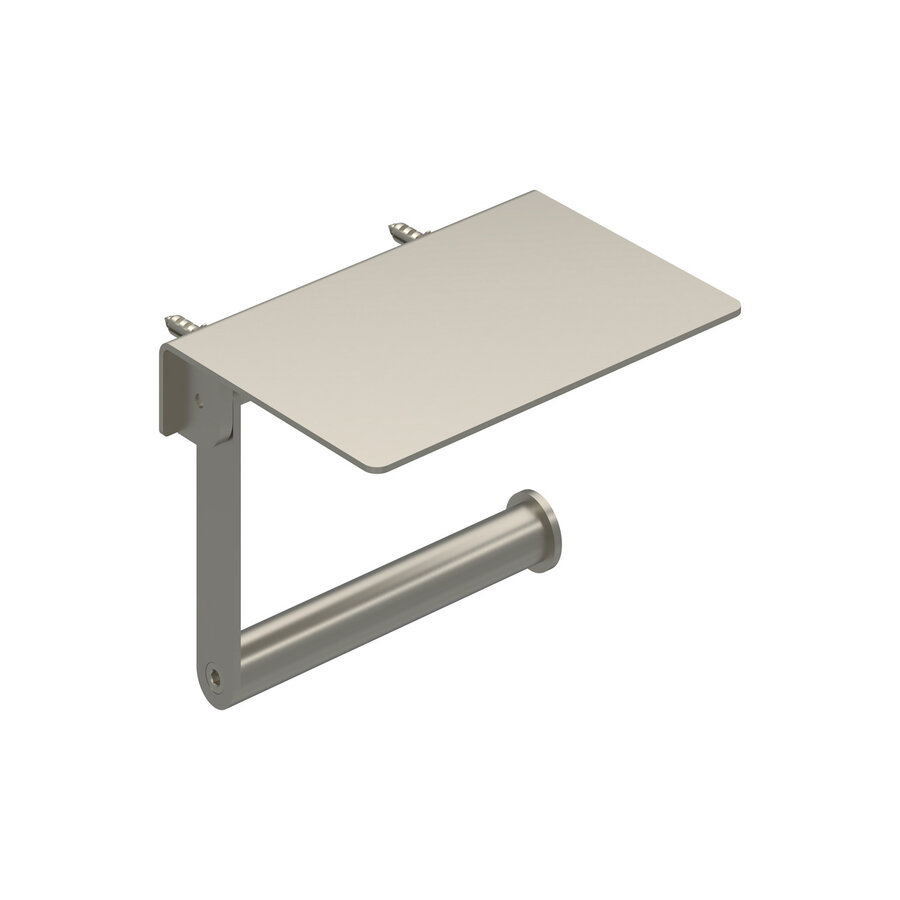 Toiletrolhouder IVY Met Planchet Geborsteld Nickel PVD