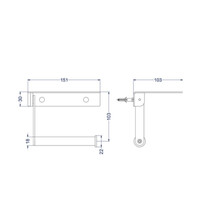 Toiletrolhouder IVY Met Planchet Geborsteld Nickel PVD
