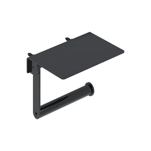 Toiletrolhouder IVY Met Planchet Zwart Chroom PVD 