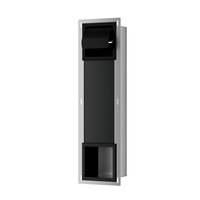 Toiletrolhouder met Klep en Reserverolhouder Inbouw Wiesbaden Rocko Mat Zwart