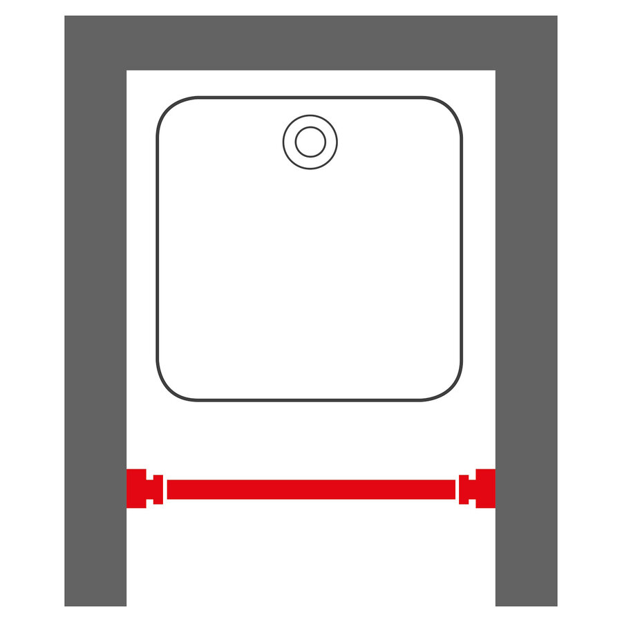 Douchegordijnstang Sealskin Seallux 80-130 cm Zwart