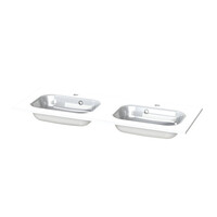 Meubelset Tiger Reverse 120 cm Met 4 Lades Natural Eik - Mat Wit incl Oval Wastafel Hoogglans Wit