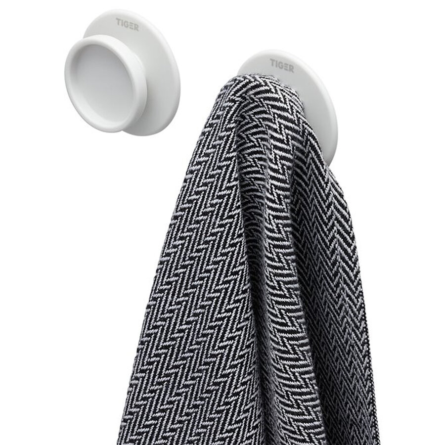 Handdoekhaak Tiger Tess Wit (2 stuks)