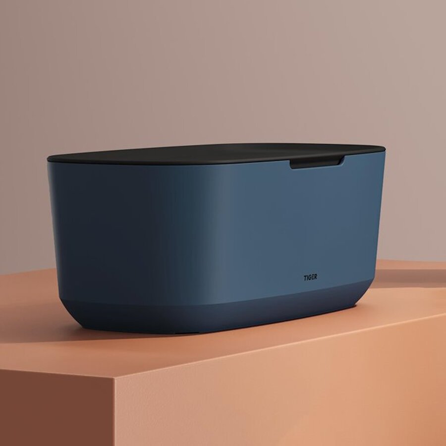 Opbergbox Met Deksel Tiger Tess Vrijstaand Blauw - Zwart