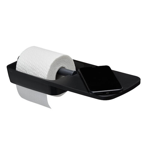 Toiletrolhouder Met Planchet Tiger Tess Zwart - Antraciet 