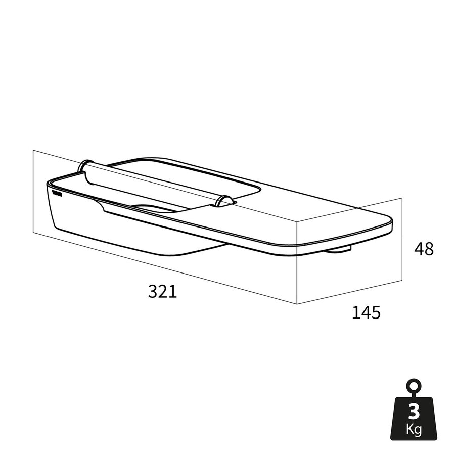Toiletrolhouder Met Planchet Tiger Tess Zwart - Antraciet