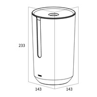 Reserverolhouder Met Deksel Tiger Tess Vrijstaand Wit - Lichtgrijs