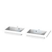 Wastafel Tiger S-line Quadro 120 cm Glanzend Wit