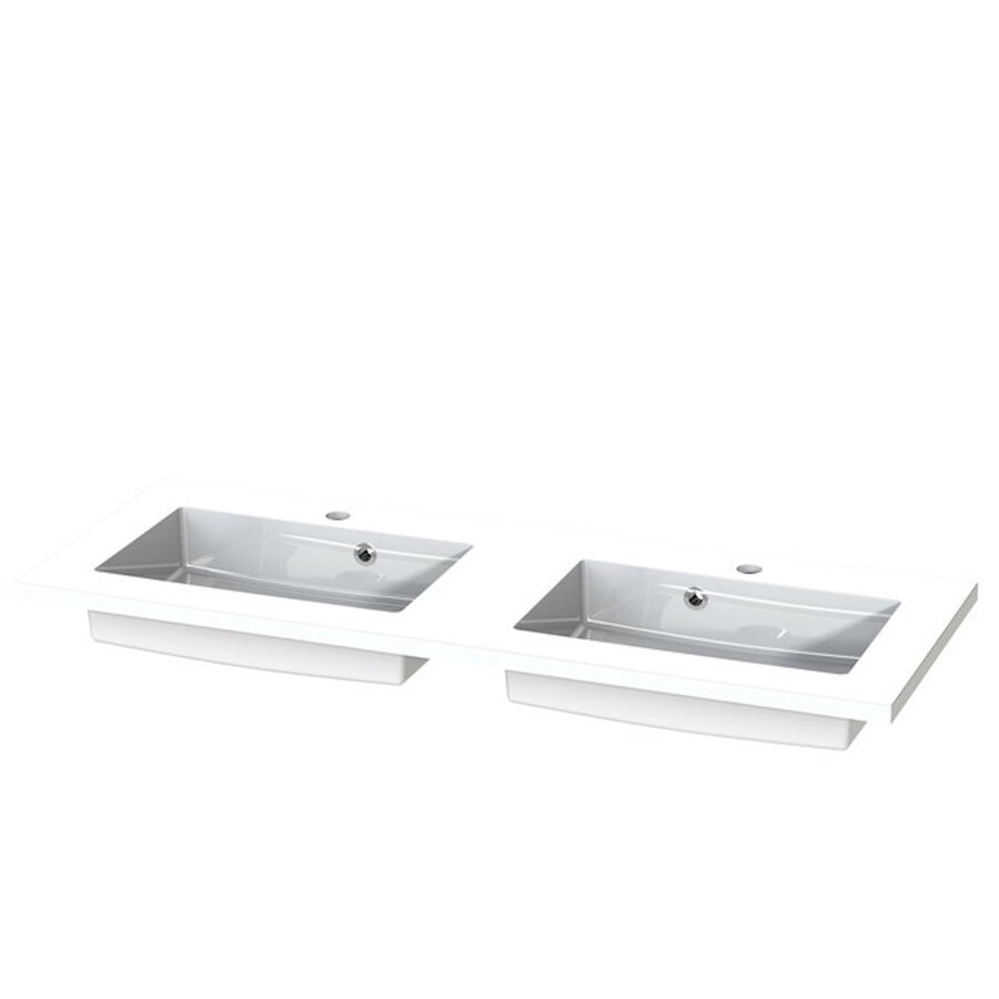 Wastafel Tiger S-line Quadro 120 cm Glanzend Wit