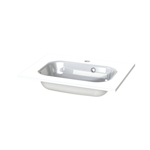 Wastafel Tiger S-line Oval 60 cm Glanzend Wit 