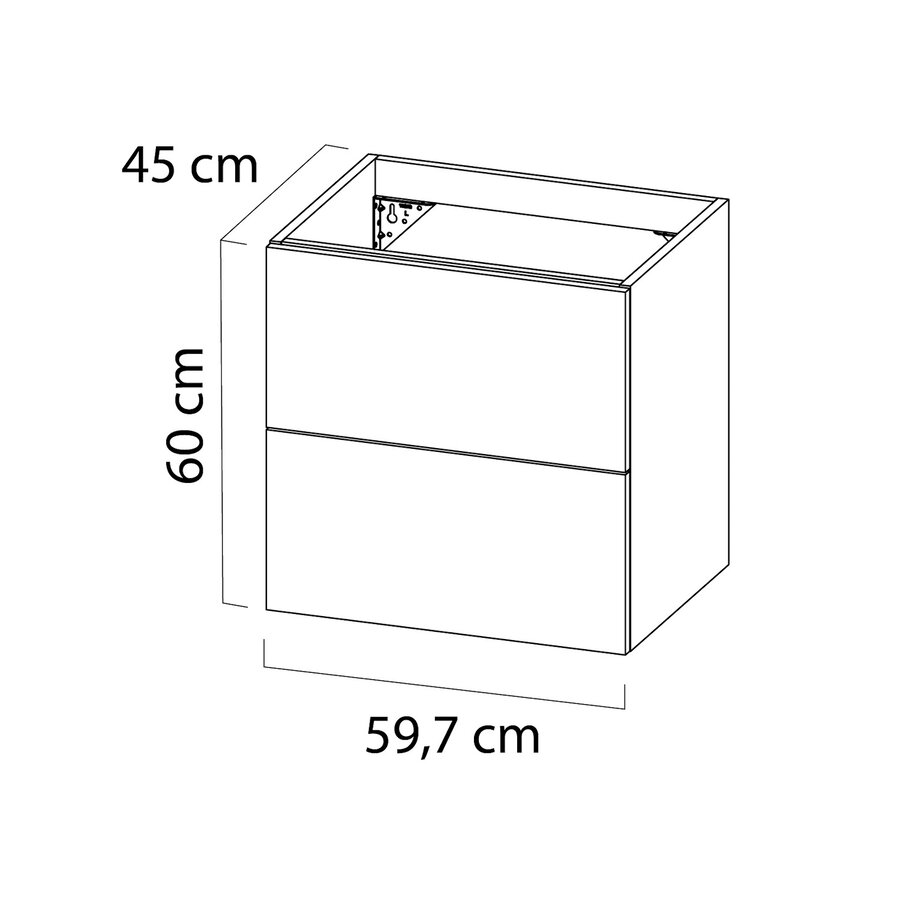 Wastafelonderkast Tiger Studio 60 cm Chalet Eik