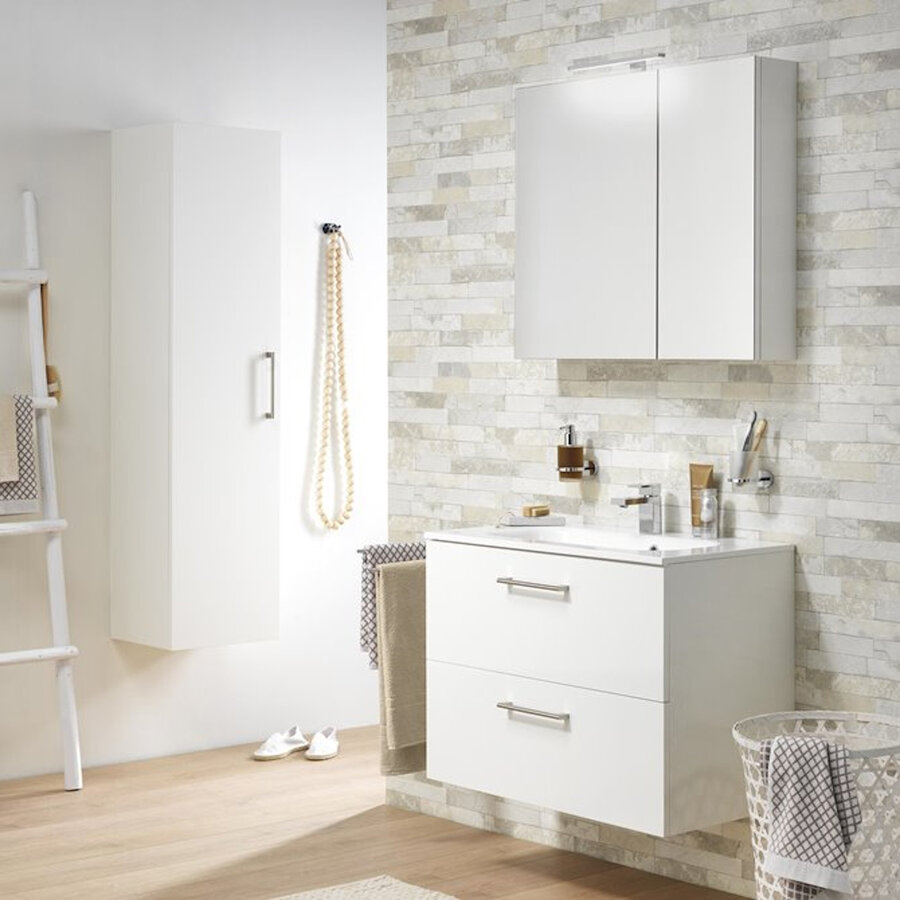 Wastafelonderkast Tiger Studio 80 cm Hoogglans Wit