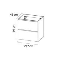 Wastafelonderkast Tiger Loft 60 cm Naturel Eik