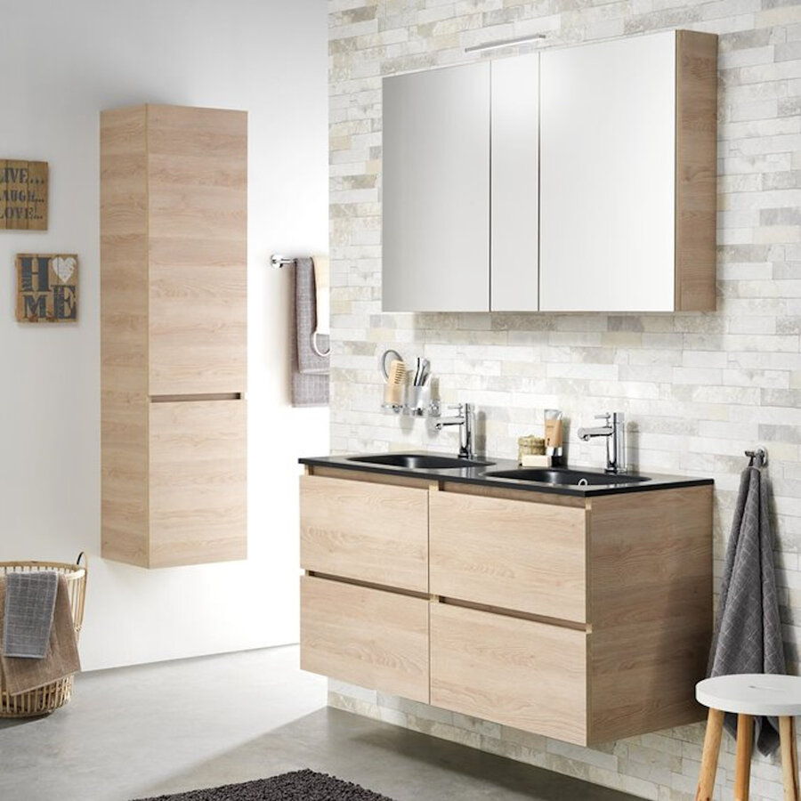 Wastafelonderkast Tiger Loft 120 cm Naturel Eik