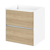 Tiger Wastafelonderkast Tiger Reverse 60 cm Naturel Eik - Mat Wit