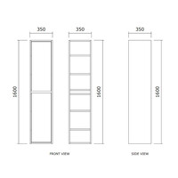 Kolomkast BWS Riga 160 cm Grafiet