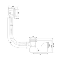 Badafvoer met Overloop Brauer Gunmetal Edition Geborsteld Gunmetal