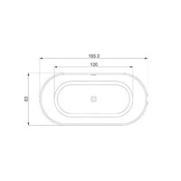 Vrijstaand Ligbad Arcqua Cusco 165x85 Glans Wit