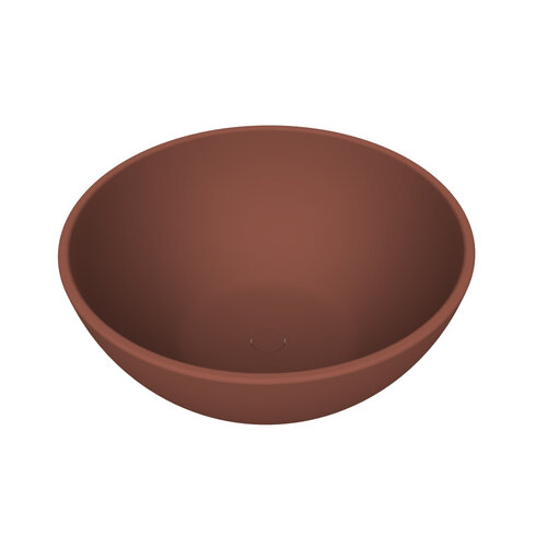 Waskom Arcqua Prince Opbouw 38x14 cm Rond Mat Terracotta 