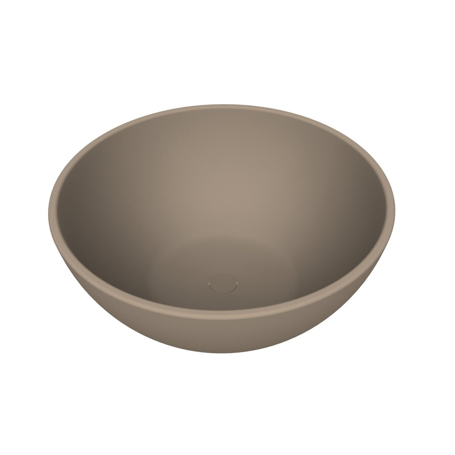 Waskom Arcqua Prince Opbouw 38x14 cm Rond Mat Truffel