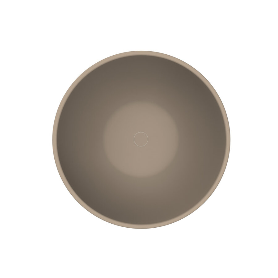 Waskom Arcqua Prince Opbouw 38x14 cm Rond Mat Truffel
